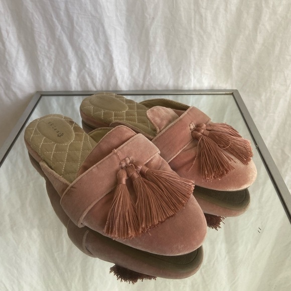 BIRDIES Velvet Triple Tassel Robin Slides Slippers Flats Shoes Size 7 - Picture 3 of 9